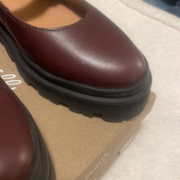 Madewell Freya Platform Chunky Lugsole Mary Janes in Dark Cabernet - Picture 11 of 11